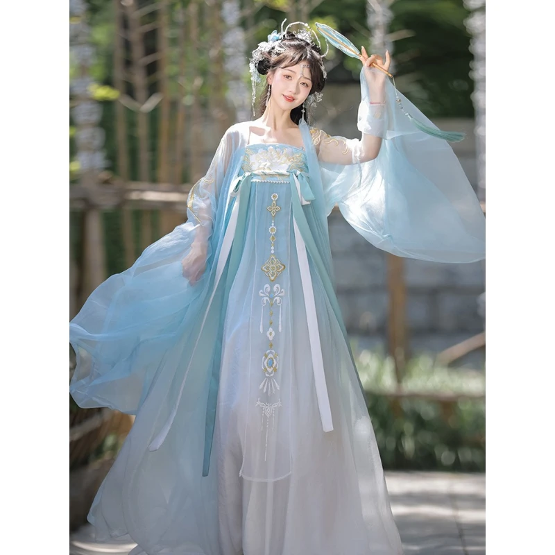 Traditional Chinese Vintage Hanfu Sets Female Tang Dynasty Princess Fairy Folk Dress Halloween Cosplay Costume Ancient Hanfu
Traditional Chinese Vintage Hanfu Sets Female Tang Dynasty Princess Fairy Folk Dress Halloween Cosplay Costume Ancient Hanfu