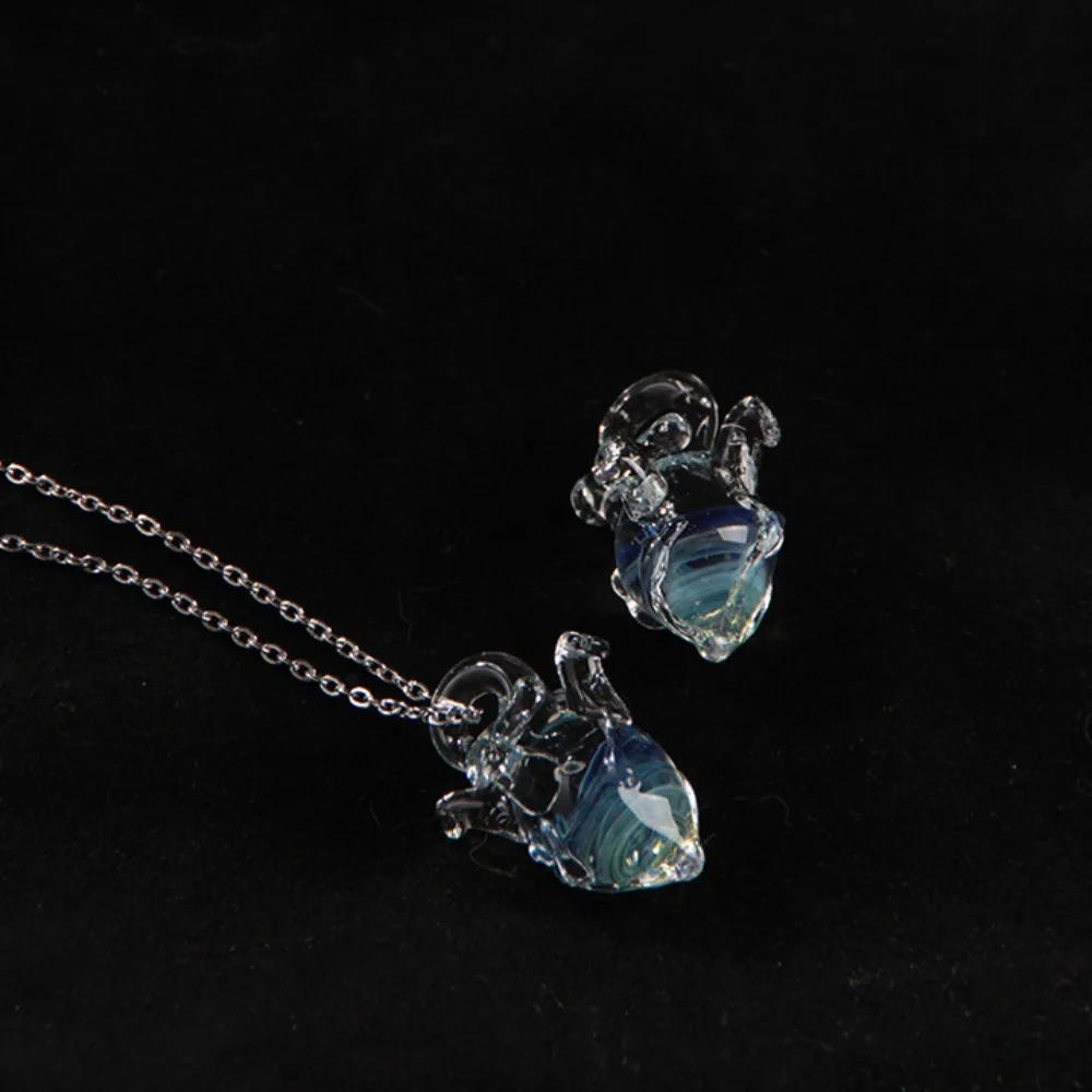 Dreamlike Glassy Heart Necklace Handmade Vintage Transparent Heart Pendant Necklace Jewelry Silver Chain
Dreamlike Glassy Heart Necklace Handmade Vintage Transparent Heart Pendant Necklace Jewelry Silver Chain