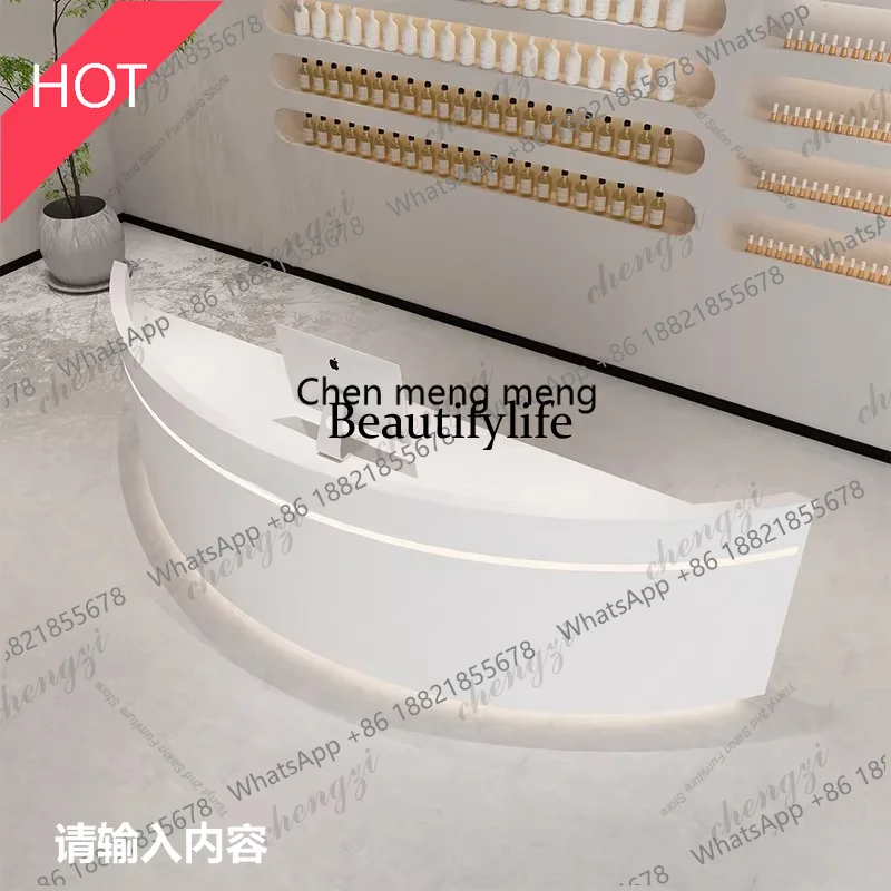A51 Modern Curved Bar Counter Service Desk Simple Design Beauty Salon Shop Reception Desk Creative Office Furniture pulpitos
A51 Modern Curved Bar Counter Service Desk Simple Design Beauty Salon Shop Reception Desk Creative Office Furniture pulpitos
