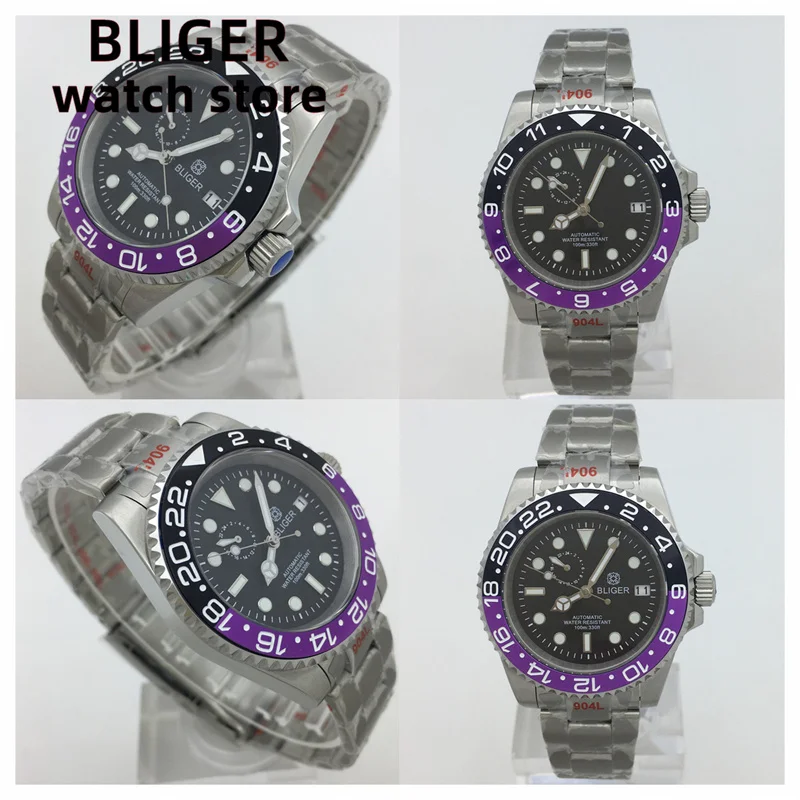 BLIGER NH37 40MM Watch automatic Mechanical Men's watch black dial sapphire glass Stainless steel strap black Blue stop plate
BLIGER NH37 40MM Watch automatic Mechanical Men's watch black dial sapphire glass Stainless steel strap black Blue stop plate