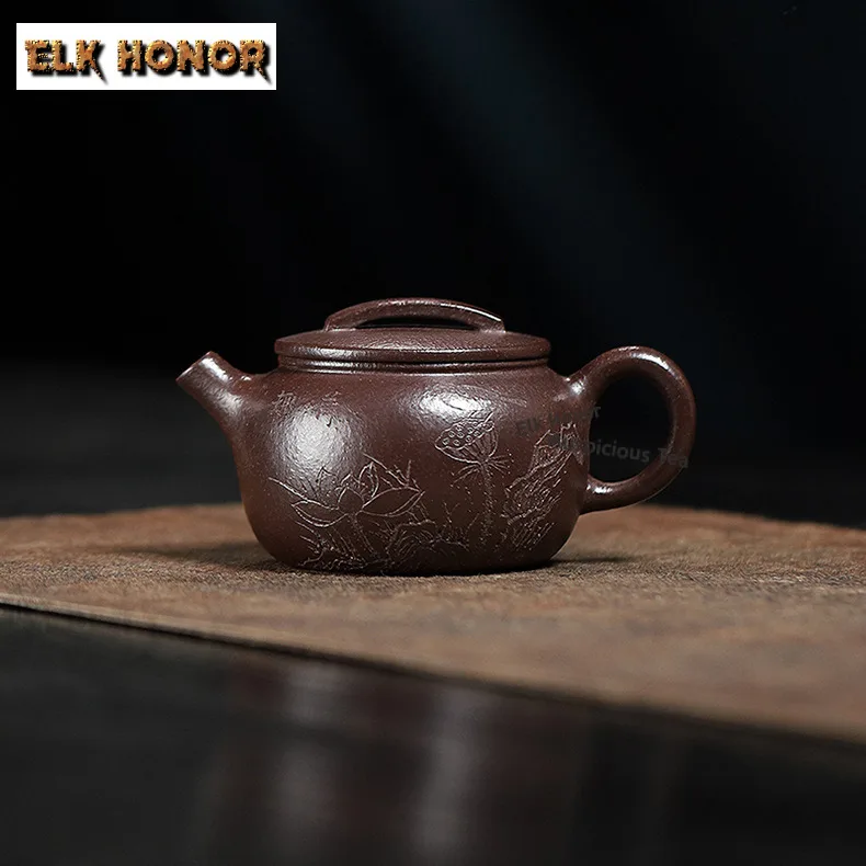 110ml Luxury Yixing Purple Clay Teapots Handmade Small Capacity Lotus Fun Pot Raw Ore X Mud Kettle With Infuser Zisha Tea Set
110ml Luxury Yixing Purple Clay Teapots Handmade Small Capacity Lotus Fun Pot Raw Ore X Mud Kettle With Infuser Zisha Tea Set