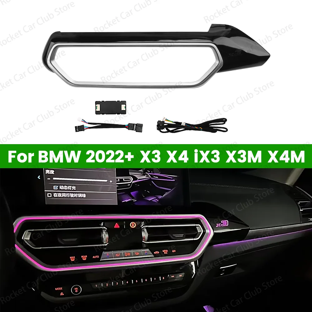 LED 11 Colour Console Air Outlet Ambient Lights For BMW X3 X4 G01 G02 IX3 X3M X4M Car Auto Center Vents Decorative Lamp
LED 11 Colour Console Air Outlet Ambient Lights For BMW X3 X4 G01 G02 IX3 X3M X4M Car Auto Center Vents Decorative Lamp