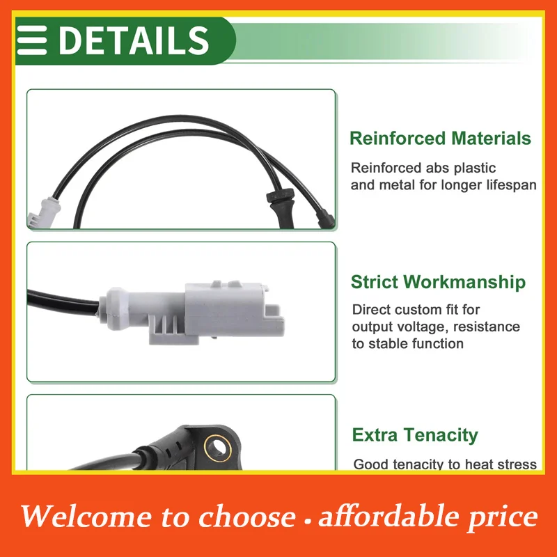 CA 1pc New For 307 308 408 3008 Citroen C4L Back Wheel Speed Sensor Front & Rear ABS Speed Sensor ABS Sensor 9811802580
CA 1pc New For 307 308 408 3008 Citroen C4L Back Wheel Speed Sensor Front & Rear ABS Speed Sensor ABS Sensor 9811802580