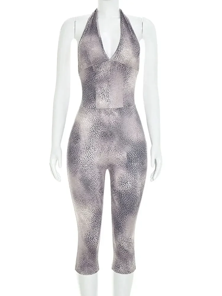 Women Jumpsuit Elastic Lift Butt V Neck Halter Woman Fashion Printing Sleeveless Back Bandage Bodysuit Slimming Shaping
Women Jumpsuit Elastic Lift Butt V Neck Halter Woman Fashion Printing Sleeveless Back Bandage Bodysuit Slimming Shaping