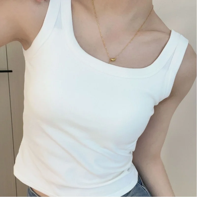 Solid Color Anti-Penetration Vest Camisole Women Comes with Chest Pad Fixed Cup Cover Supernumerary Breast Versatile Inner Match
Solid Color Anti-Penetration Vest Camisole Women Comes with Chest Pad Fixed Cup Cover Supernumerary Breast Versatile Inner Match