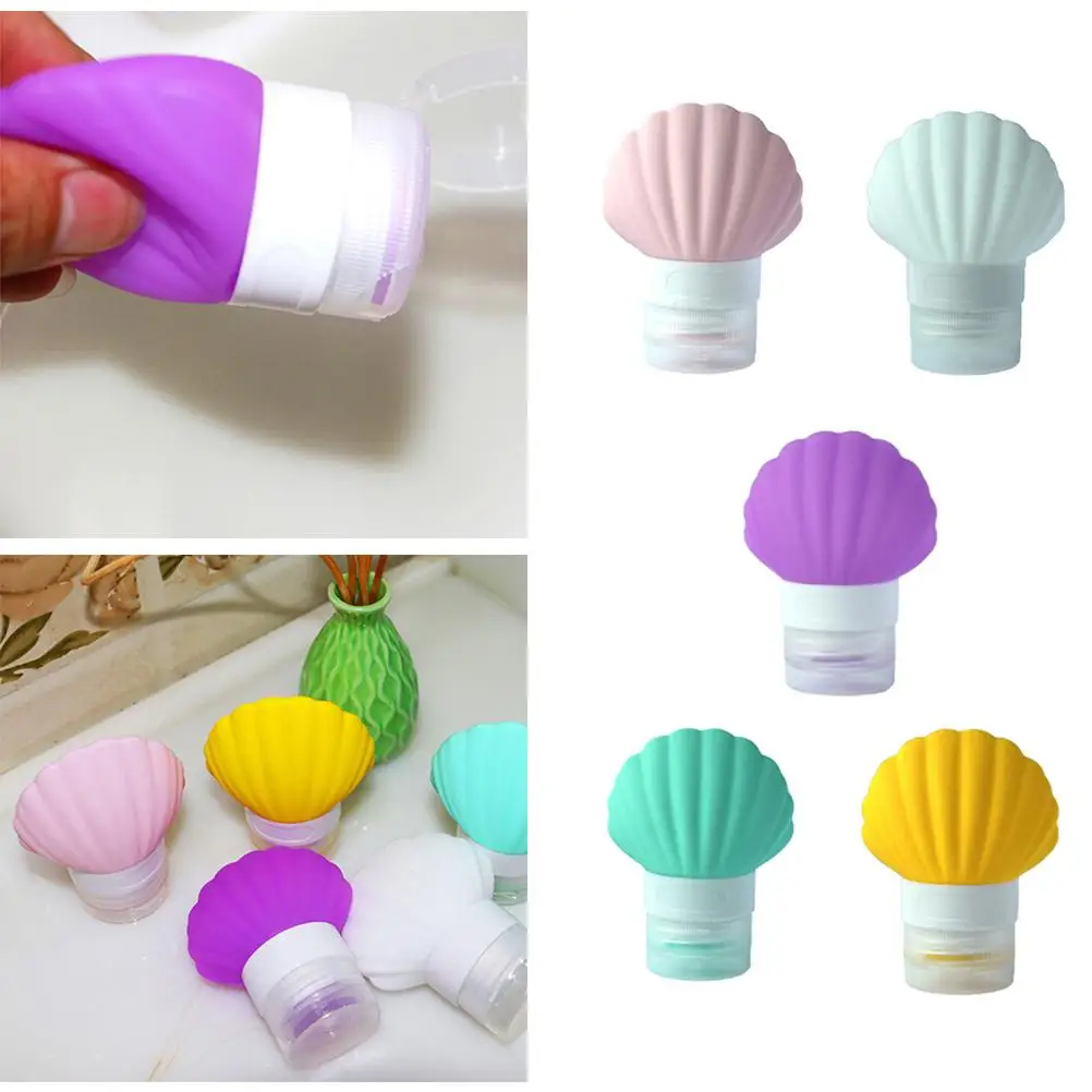 5 Pcs Silicone Bottles 30ml Lovely Shell Shape Pink Yellow White Travel Storage Containers Durable 
5 Pcs Silicone Bottles 30ml Lovely Shell Shape Pink Yellow White Travel Storage Containers Durable