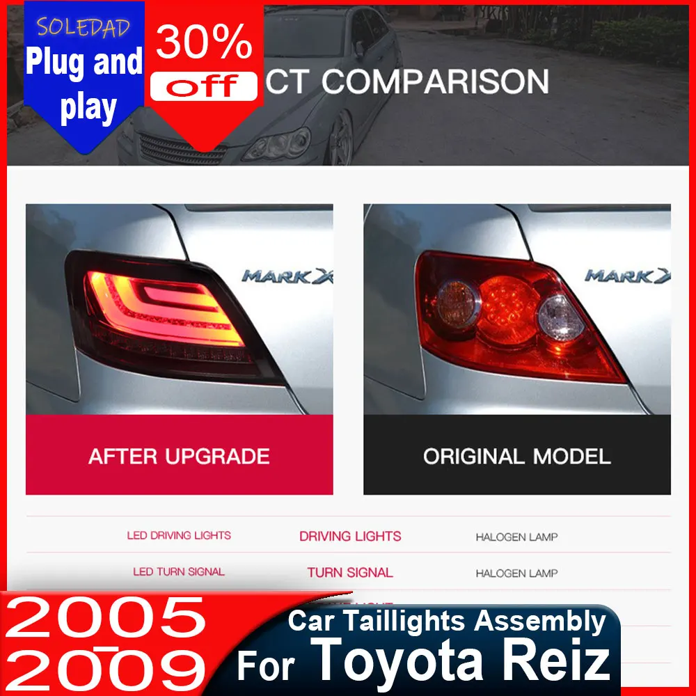Задний светодиодный фонарь для Toyota Mark X Reiz 2005-2009: стоп-сигнал, сигнал торможения, ДХО, задний ход. Аксессуары.
Задний светодиодный фонарь для Toyota Mark X Reiz 2005-2009: стоп-сигнал, сигнал торможения, ДХО, задний ход. Аксессуары.