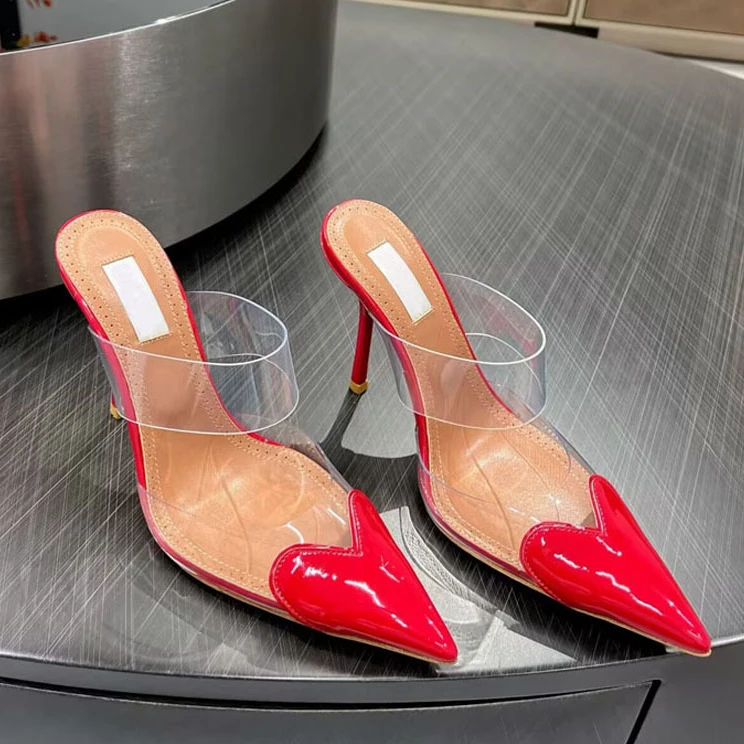 New Heart-shaped Pointed Toe with A Sexy and Fashionable Style Slim Heels High-heeled Slippers for Outdoor Wear
New Heart-shaped Pointed Toe with A Sexy and Fashionable Style Slim Heels High-heeled Slippers for Outdoor Wear