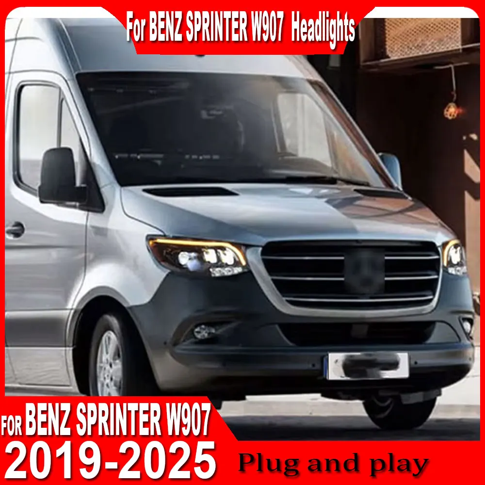 A pair Car Headlights for Benz Sprinter W907 LED Headlight 2018-2025 Headlights DRL Turn Signal High Beam LED Projector Lens
A pair Car Headlights for Benz Sprinter W907 LED Headlight 2018-2025 Headlights DRL Turn Signal High Beam LED Projector Lens