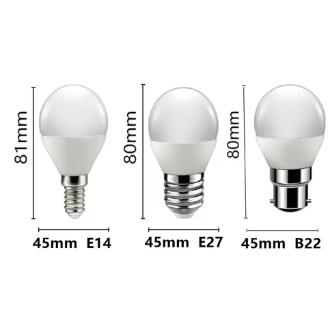 10pcs LED Bulb Lamps G45 E27 E14 B22 AC220V Light Bulb Real Power 3W 5W 6W 7W  Lampada Living Room Home LED Bombilla