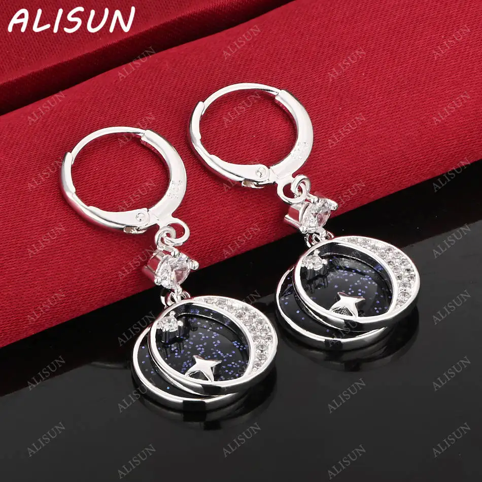 ALISUN 925 Sterling Silver Zircons Moon Earrings Drop Earrings For Women Creativity Gifts Street All-match Party And Daily Wear
ALISUN 925 Sterling Silver Zircons Moon Earrings Drop Earrings For Women Creativity Gifts Street All-match Party And Daily Wear