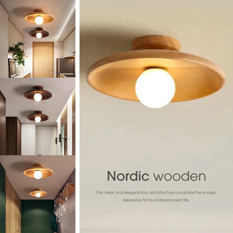 Nordic Wooden Ceiling Lamp for Living Room Bedroom Study Room Cloakroom Corridor Lamp Indoor Home Lighting High Quality
Nordic Wooden Ceiling Lamp for Living Room Bedroom Study Room Cloakroom Corridor Lamp Indoor Home Lighting High Quality
