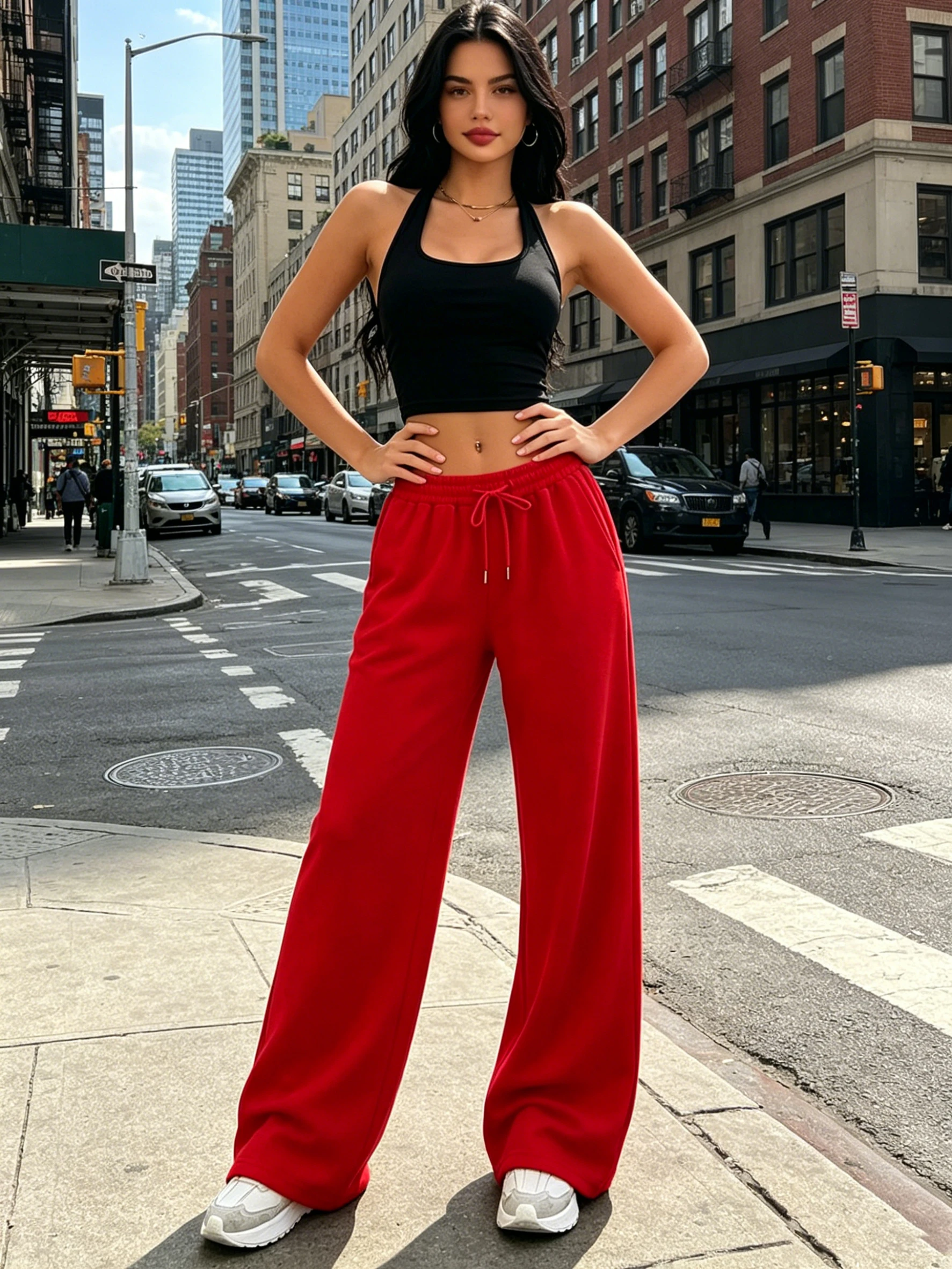 Women's Casual Comfortable Solid Color Vest Top And Wide Leg Pants Set Square Neck Hanging Neck Elastic Waist Strap Outfit
Women's Casual Comfortable Solid Color Vest Top And Wide Leg Pants Set Square Neck Hanging Neck Elastic Waist Strap Outfit