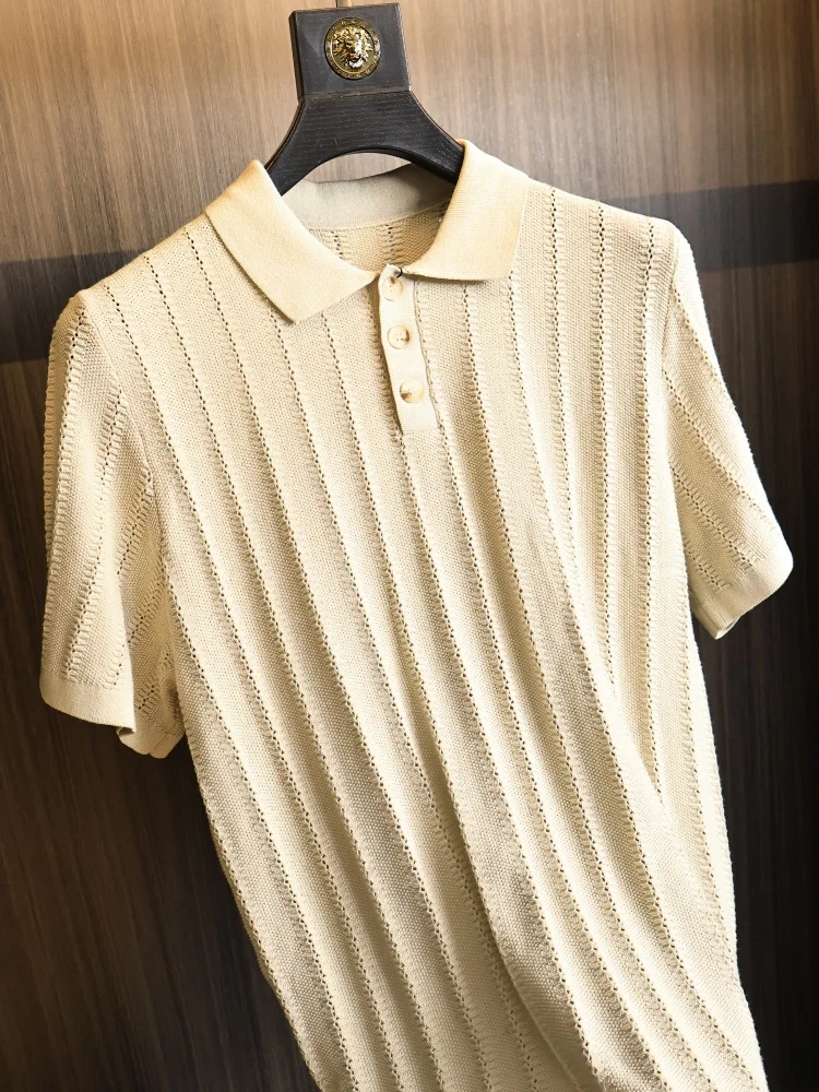 High-End Knitted Mesh Shirt Men's Summer Short Sleeve Hollow out Fashion Urban Style Moisture Wicking Standard Fit Busin...
High-End Knitted Mesh Shirt Men's Summer Short Sleeve Hollow out Fashion Urban Style Moisture Wicking Standard Fit Busin...