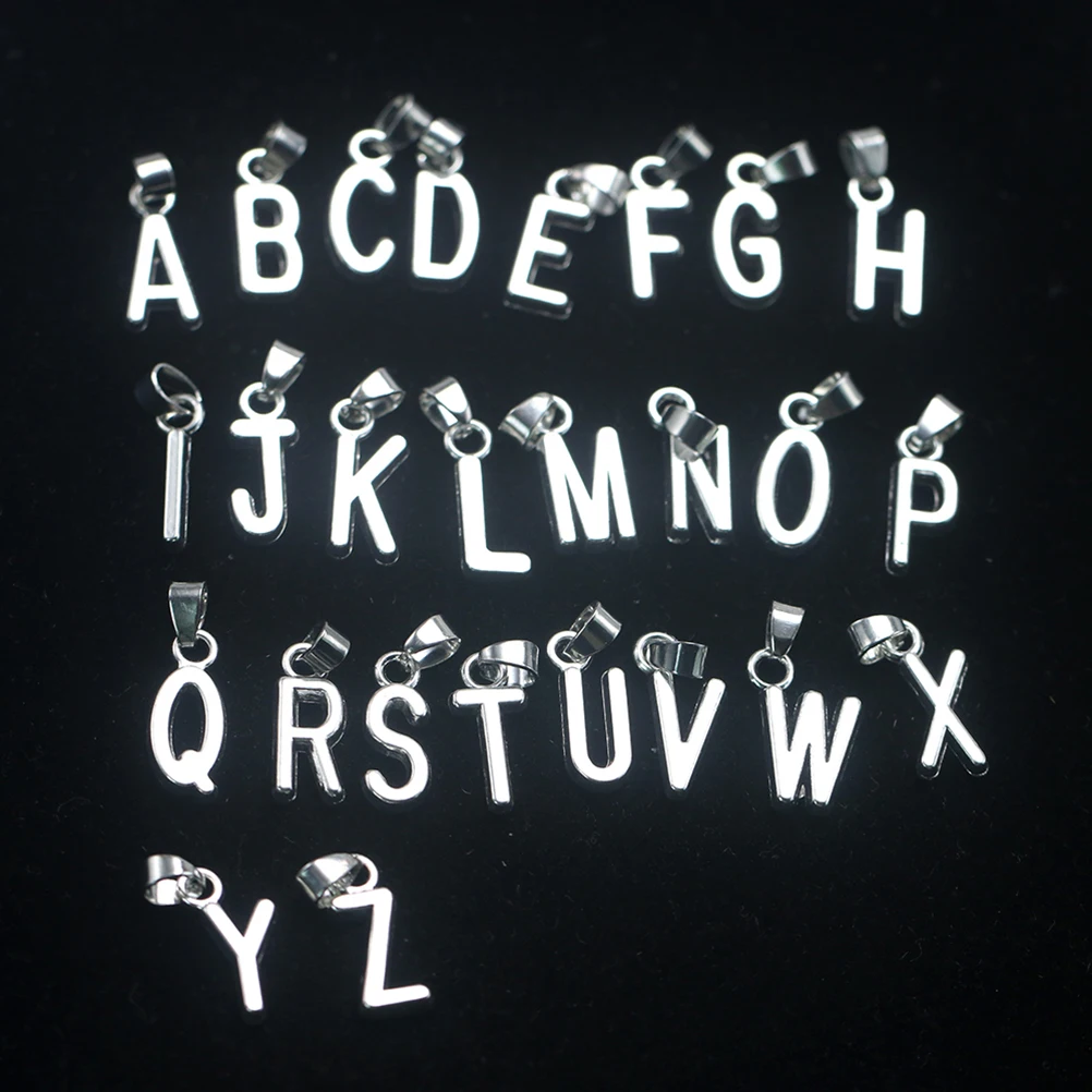 20 Pcs Letter Necklace Pendant Alloy Charm Jewelry Making Pendants Silver DIY Charms
20 Pcs Letter Necklace Pendant Alloy Charm Jewelry Making Pendants Silver DIY Charms