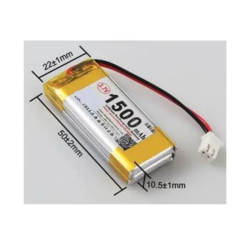 502248*2 502248-2P 3.7V 1500MAh Li-Polymer Lithium Ion Rechargeable Battery For GPS Drive Recorder Learning Machine
502248*2 502248-2P 3.7V 1500MAh Li-Polymer Lithium Ion Rechargeable Battery For GPS Drive Recorder Learning Machine