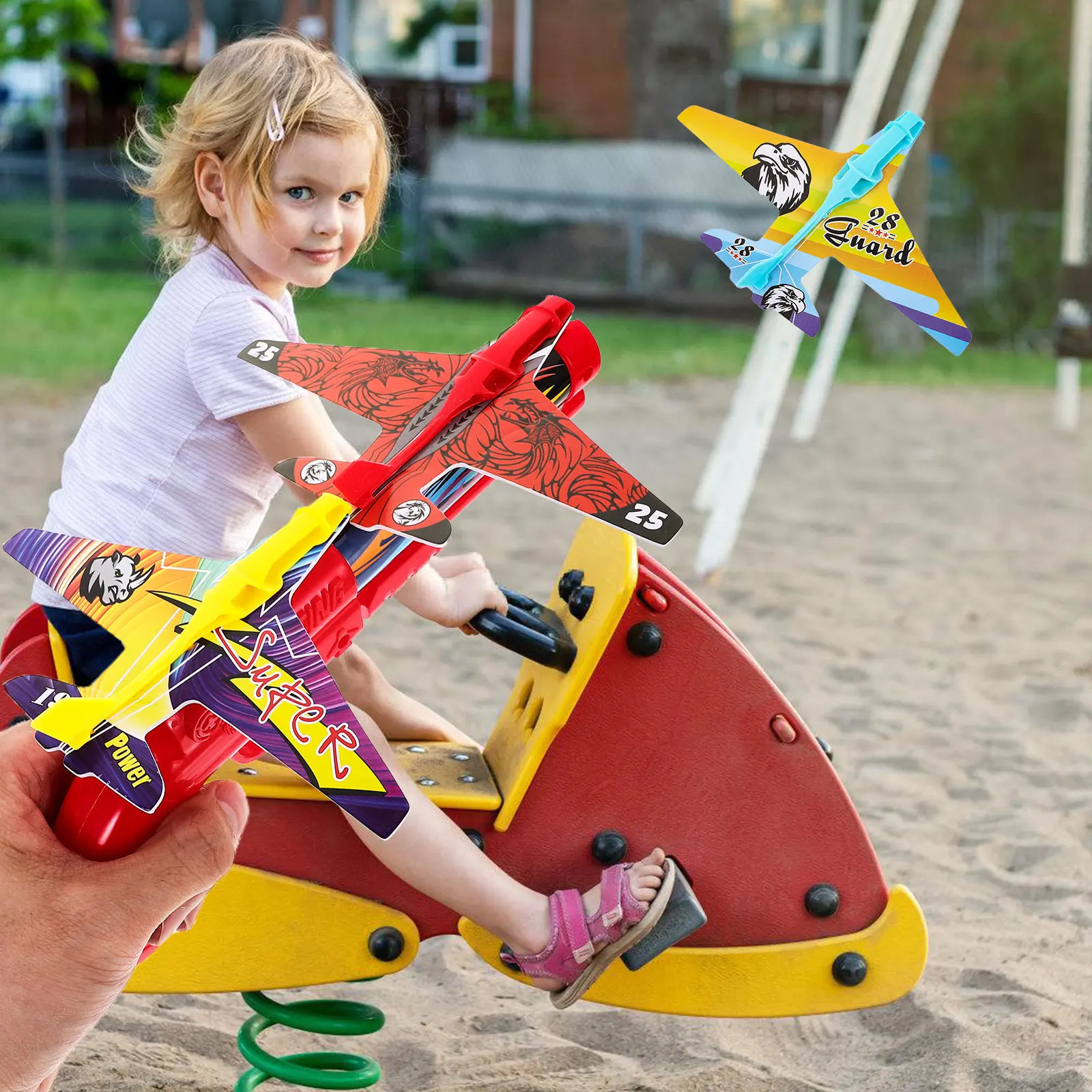 1 set 1 Set Of Foam Airplane Outdoor For Kids Catapult Aircraft Toddler Gifts 5-9 Year Old Boys Girls Birthday Christmas Easter
1 set 1 Set Of Foam Airplane Outdoor For Kids Catapult Aircraft Toddler Gifts 5-9 Year Old Boys Girls Birthday Christmas Easter