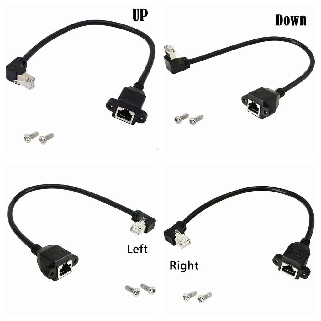 Вверх вниз под прямым углом 90 градусов 8P8C FTP STP Cat5 RJ45 с винтом Lan Ethernet Сетевой удлинитель cat5e Кабель 10 м 1 м 3 м 5 м
Вверх вниз под прямым углом 90 градусов 8P8C FTP STP Cat5 RJ45 с винтом Lan Ethernet Сетевой удлинитель cat5e Кабель 10 м 1 м 3 м 5 м