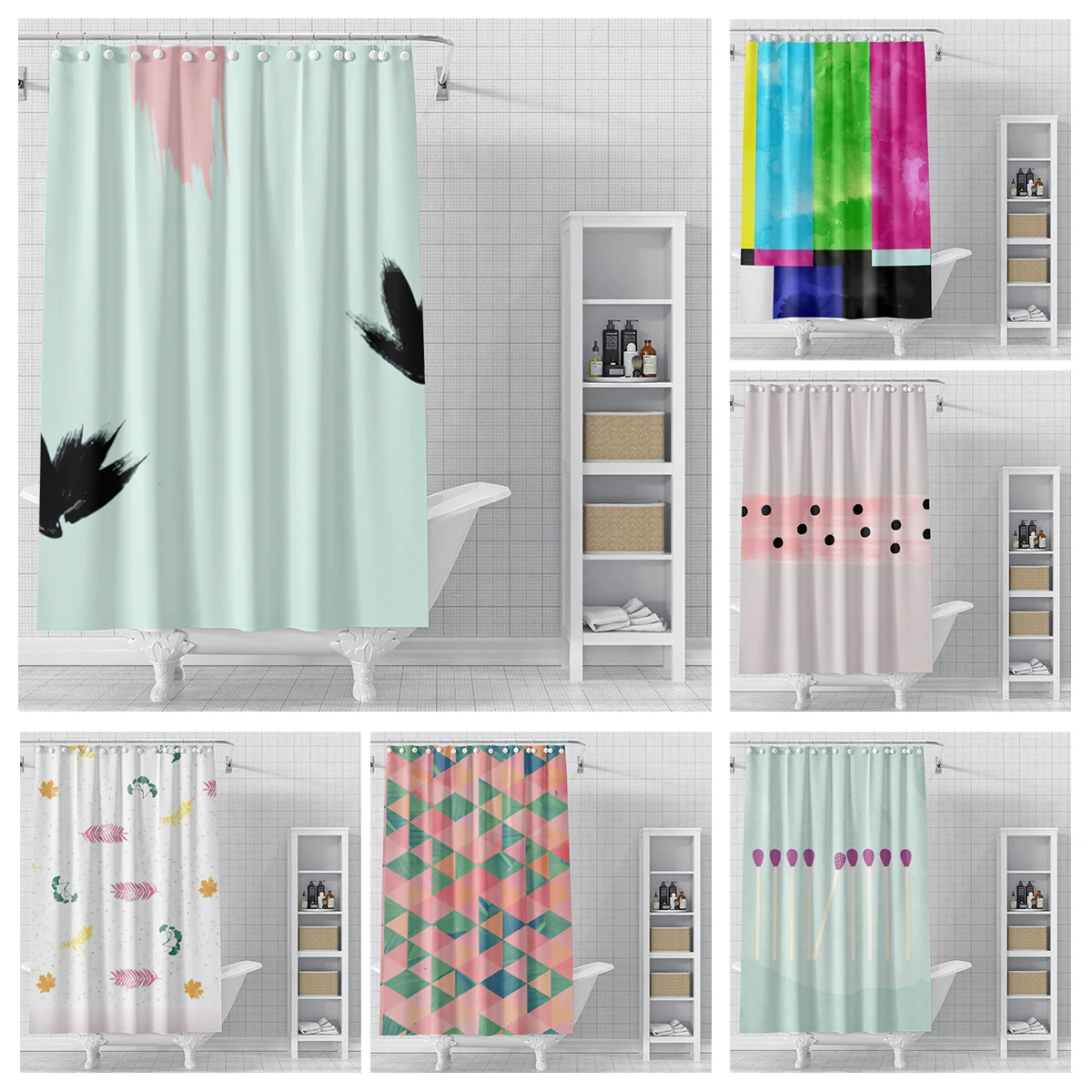 Home shower curtains for bathroom waterproof fabric Modern Nordic style bathroom Curtains shower curtain morandi ins Abstract
Home shower curtains for bathroom waterproof fabric Modern Nordic style bathroom Curtains shower curtain morandi ins Abstract