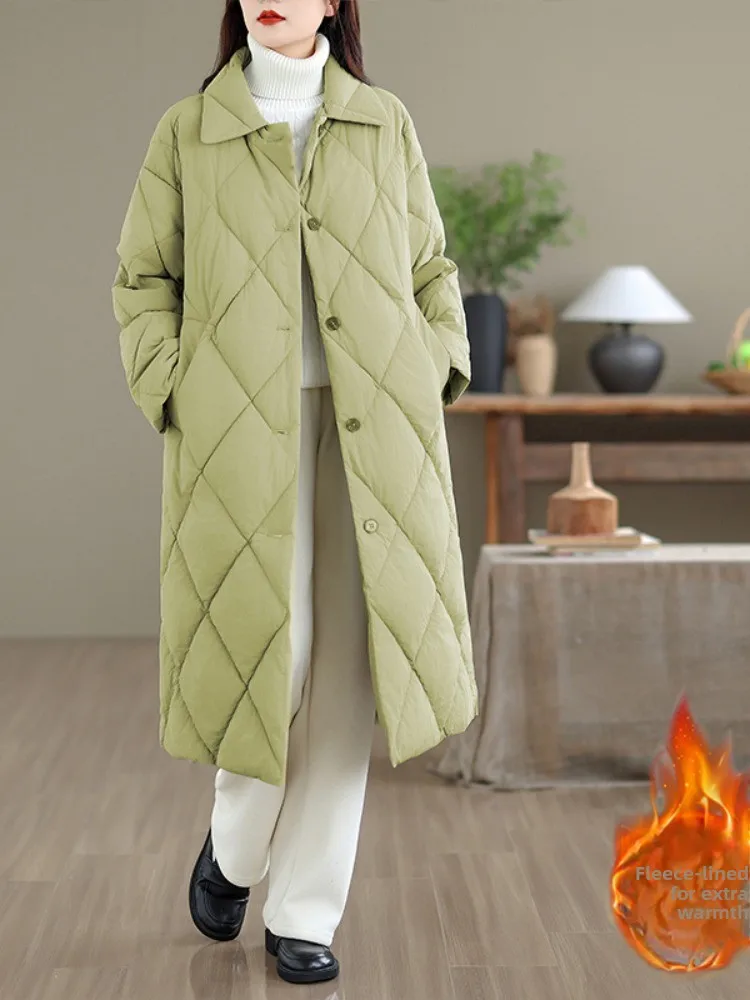 Длинное хлопковое пальто Thiened, женская зимняя верхняя одежда с воротником с лацканами, теплое пушистое хлопковое пальто, повседневное пальто до колена
Длинное хлопковое пальто Thiened, женская зимняя верхняя одежда с воротником с лацканами, теплое пушистое хлопковое пальто, повседневное пальто до колена