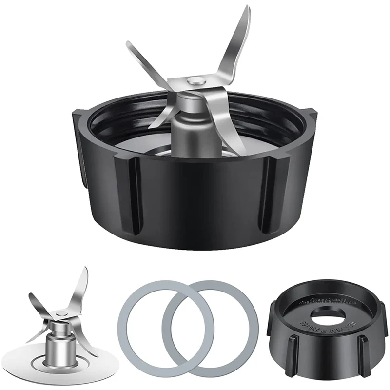 M11K-4X Replacement Parts For Oster Osterizer Blender, 4 Point Fusion Blades Assembly With 8 Piece Rubber Seal Gasket 4961
M11K-4X Replacement Parts For Oster Osterizer Blender, 4 Point Fusion Blades Assembly With 8 Piece Rubber Seal Gasket 4961