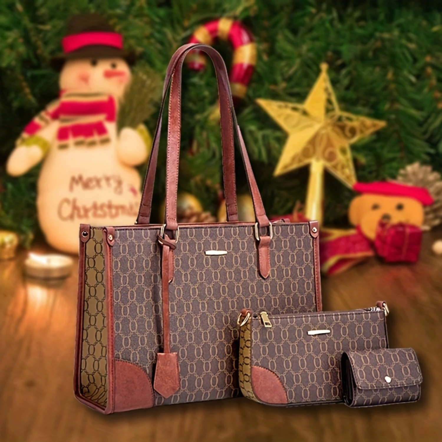 3pcs Women's Tote Bags Set, Underarm Bag, Crossbody Bag, Card Wallet, Coin Purse, Large Capacity
3pcs Women's Tote Bags Set, Underarm Bag, Crossbody Bag, Card Wallet, Coin Purse, Large Capacity