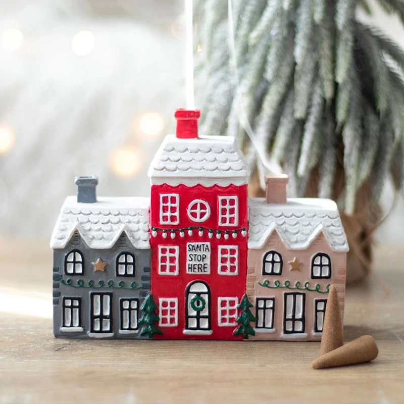 Christmas Snowy House Incense Burner Resin Winter Incense Burner Incense Cone Burner Craft Incense Cone Burner Home Decoration
Christmas Snowy House Incense Burner Resin Winter Incense Burner Incense Cone Burner Craft Incense Cone Burner Home Decoration
