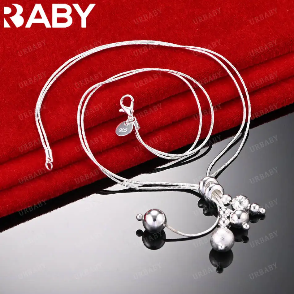 URBABY 925 Sterling Silver Beaded Tassels Necklace For Women Creativity Gifts Street All-match Party And Daily Wear
URBABY 925 Sterling Silver Beaded Tassels Necklace For Women Creativity Gifts Street All-match Party And Daily Wear