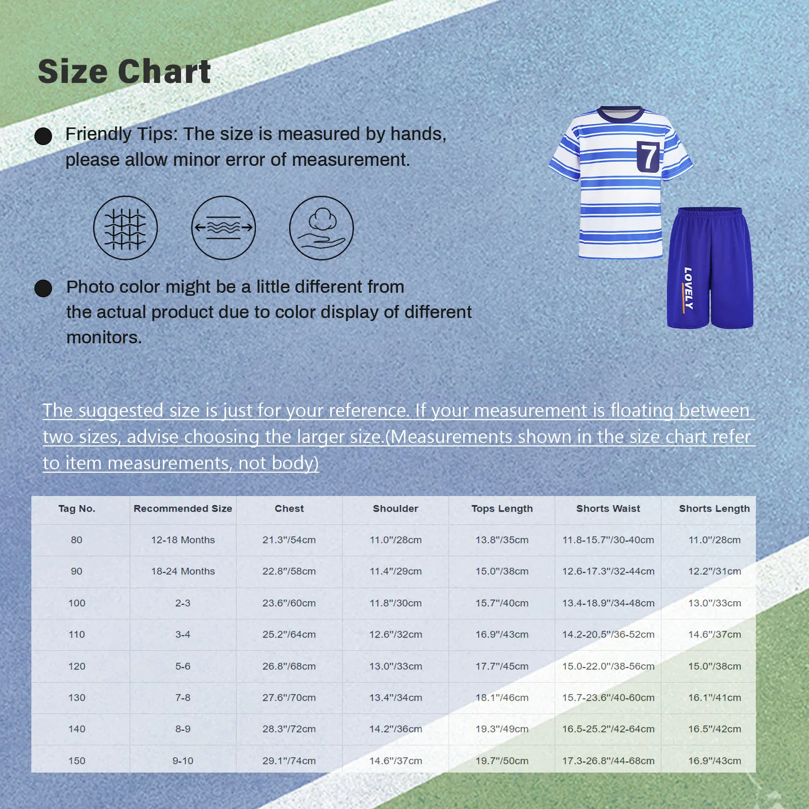 Youth Quick Dry Sports Outfit Striped T Shirt with Letter Elastic Shorts Stretchy Breathable Summer for Soccer Basketball
Youth Quick Dry Sports Outfit Striped T Shirt with Letter Elastic Shorts Stretchy Breathable Summer for Soccer Basketball