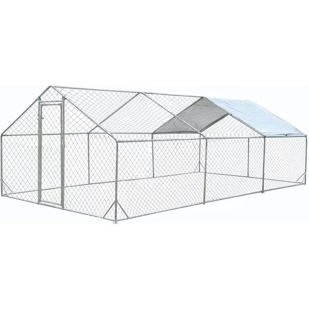 Large Metal Chicken Run Walk-in Poultry Cage Spire-Shaped Chicken Coop with Waterproof and Anti-Ultraviolet Cover for Outside,Ba
Large Metal Chicken Run Walk-in Poultry Cage Spire-Shaped Chicken Coop with Waterproof and Anti-Ultraviolet Cover for Outside,Ba