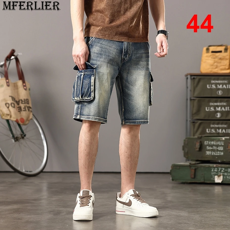 Vintage Denim Shorts Men Summer Jeans Shorts Plus Szie 44 Cargo Shorts Fashion Streetwear Short Pants Male Big Size
Vintage Denim Shorts Men Summer Jeans Shorts Plus Szie 44 Cargo Shorts Fashion Streetwear Short Pants Male Big Size