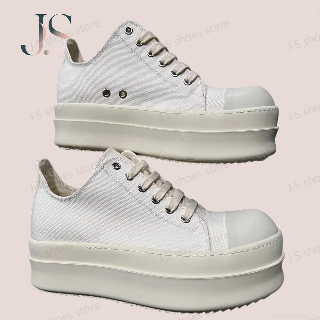 R-o Designer White Shoe Men Sneaker Women Beige Canvas Low Top Casual Shoes Lace Up Platform 6cm Thick Sole Sneakers Pantshoes
R-o Designer White Shoe Men Sneaker Women Beige Canvas Low Top Casual Shoes Lace Up Platform 6cm Thick Sole Sneakers Pantshoes