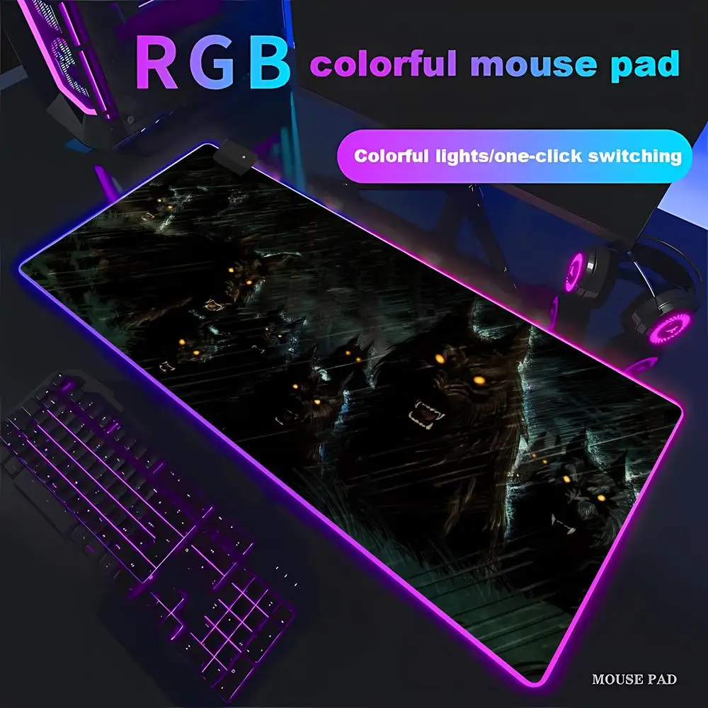 HYBXAXC Rubber Mouse Pad Dark Wolf Pack Forest Abstract Art Gaming for Office Home Extended Keyboard Mat RGB Gamer Large LED
HYBXAXC Rubber Mouse Pad Dark Wolf Pack Forest Abstract Art Gaming for Office Home Extended Keyboard Mat RGB Gamer Large LED