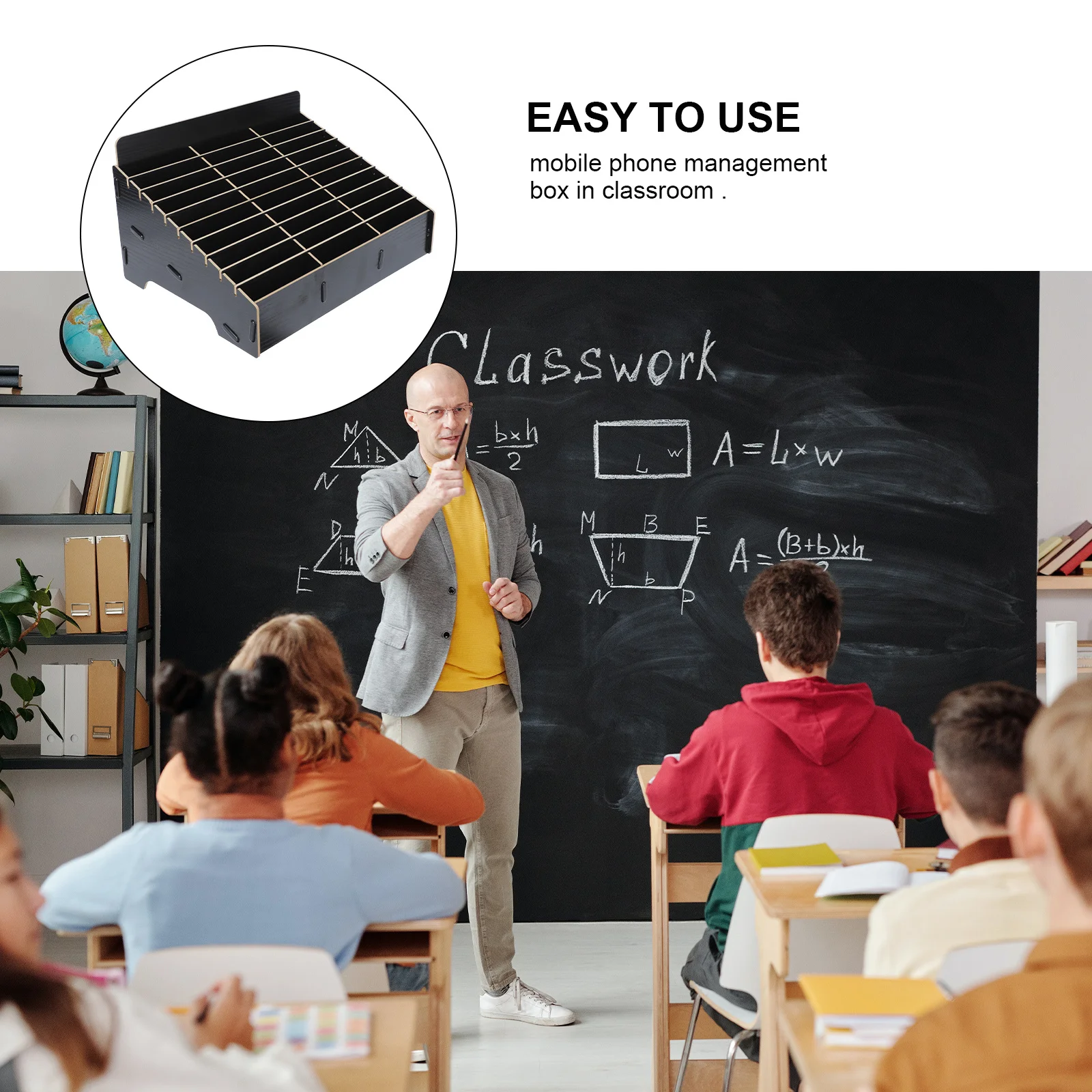 1Pcs Wooden Multi-Grid Phone Organizer Box Black Sturdy Structure Fine Polishing Classroom Meeting Room Practical Use
1Pcs Wooden Multi-Grid Phone Organizer Box Black Sturdy Structure Fine Polishing Classroom Meeting Room Practical Use