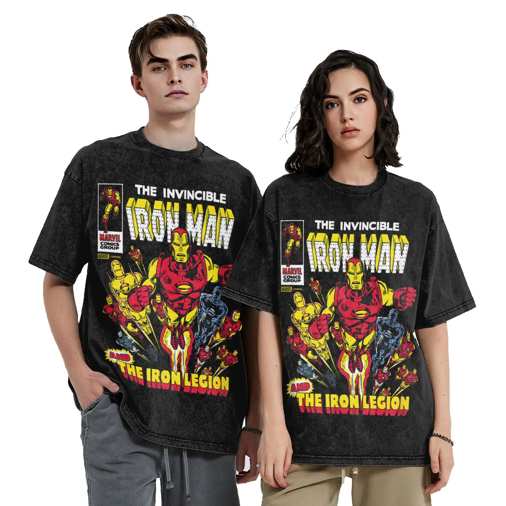 Washed T Shirts Iron Man Comic Cover Hip Hop Vintage T-Shirts Harajuku Streetwear Short Sleeve Summer Tops Tees Men Women
Washed T Shirts Iron Man Comic Cover Hip Hop Vintage T-Shirts Harajuku Streetwear Short Sleeve Summer Tops Tees Men Women