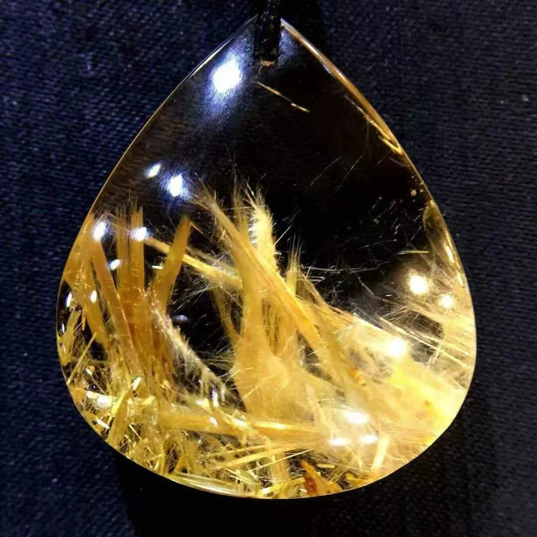 Natural Gold Rutilated Quartz Pendant Necklace Jewelry 35,29,11mm Water Drop Yellow Rutilated Women Men AAAAAAA
Natural Gold Rutilated Quartz Pendant Necklace Jewelry 35,29,11mm Water Drop Yellow Rutilated Women Men AAAAAAA