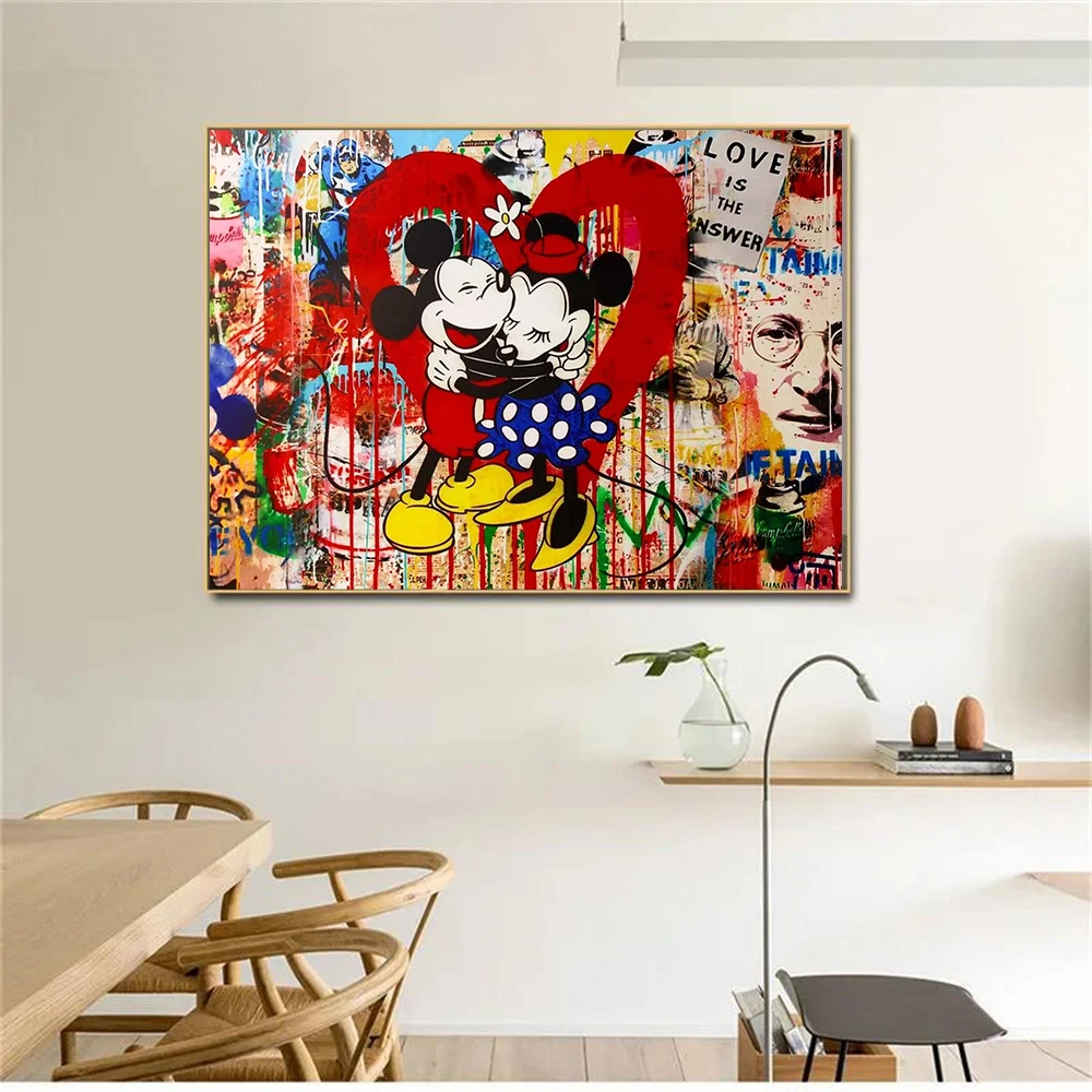 Disney Mickey Minnie Love Is The Anewer Wall Art Graffiti Canvas Poster Decoration Kids Room Living Room Office
Disney Mickey Minnie Love Is The Anewer Wall Art Graffiti Canvas Poster Decoration Kids Room Living Room Office