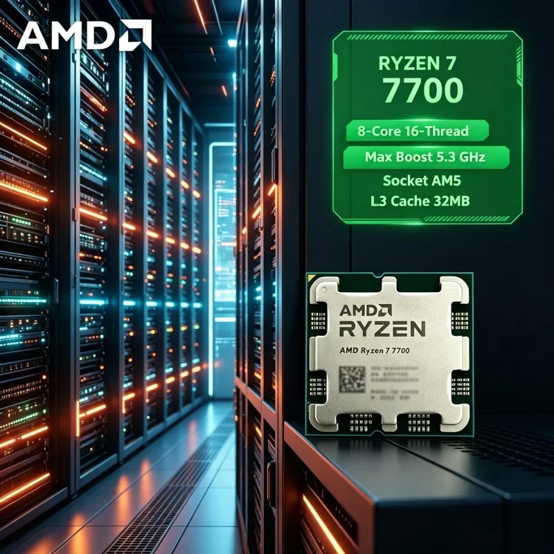 AMD Socket AM5 AMD R7 7700 Desktop Processor 8C16T Up To 5.3GHz Unlockable Gaming CPU Without Original Box
AMD Socket AM5 AMD R7 7700 Desktop Processor 8C16T Up To 5.3GHz Unlockable Gaming CPU Without Original Box