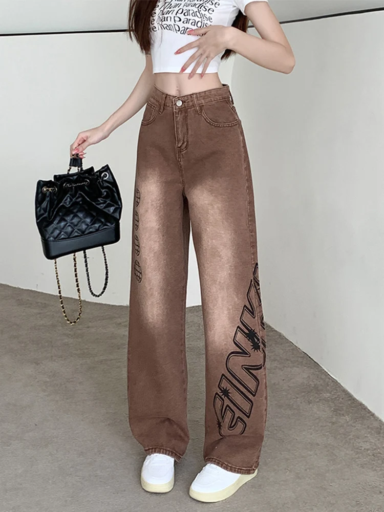 plus Size Women's Loose Straight Leg Jeans fiti Decorated Floor Length Wide Leg Pants Casual High Waist Denim Jeans
plus Size Women's Loose Straight Leg Jeans fiti Decorated Floor Length Wide Leg Pants Casual High Waist Denim Jeans