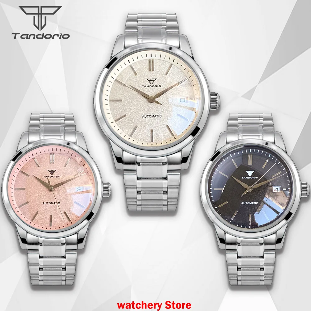 Tandorio NH35A Movement Double Dome Sapphire Glass Automatic Watch Men 200m Diving Wristwatch Date Salmon Dial Polished Watch
Tandorio NH35A Movement Double Dome Sapphire Glass Automatic Watch Men 200m Diving Wristwatch Date Salmon Dial Polished Watch