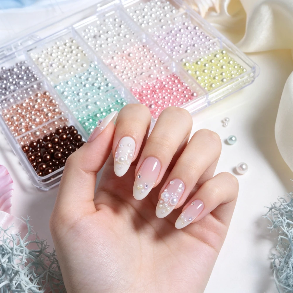 Shiny Colorful Pearls Nail Art Accessories Beach Pearl Bubble Beads Nails Rhinestones Polish Manicure Decoration Y2K Nail Parts
Shiny Colorful Pearls Nail Art Accessories Beach Pearl Bubble Beads Nails Rhinestones Polish Manicure Decoration Y2K Nail Parts