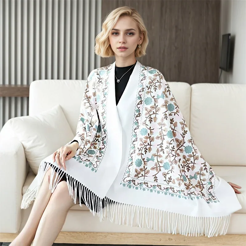 Шарф с вышивкой, шаль, имитация кашемира, женская роскошная брендовая дизайнерская накидка с ручной вышивкой, утолщенная теплая зимняя накидка
Шарф с вышивкой, шаль, имитация кашемира, женская роскошная брендовая дизайнерская накидка с ручной вышивкой, утолщенная теплая зимняя накидка
