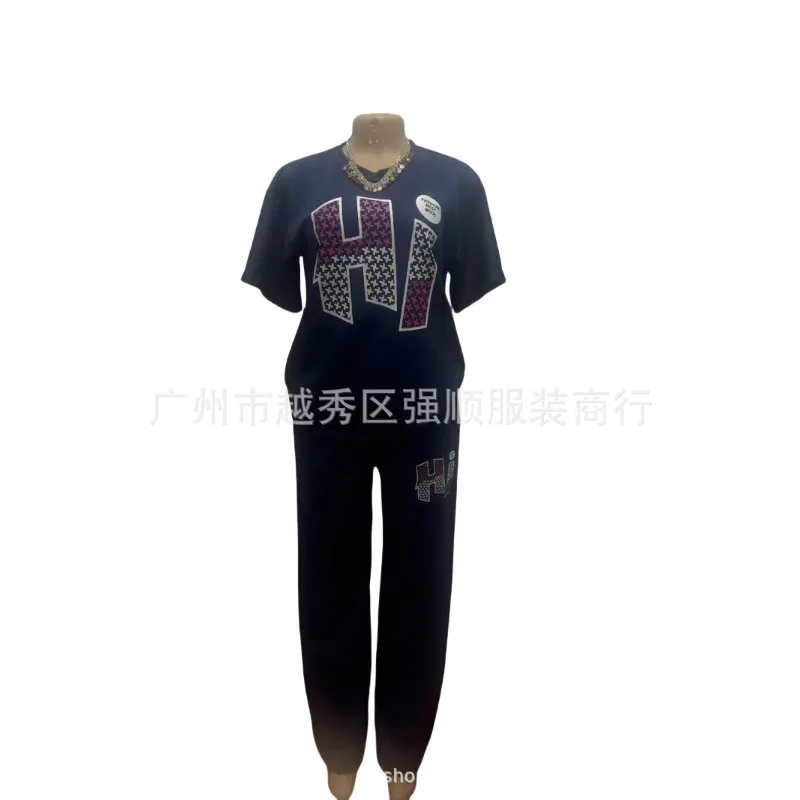 Customized 2025 New Women's Stripe Printed 2 Piece Sets Tracksuit Women Casual Plus Size Office Lady Tops and Wide Leg Pants Set
Customized 2025 New Women's Stripe Printed 2 Piece Sets Tracksuit Women Casual Plus Size Office Lady Tops and Wide Leg Pants Set