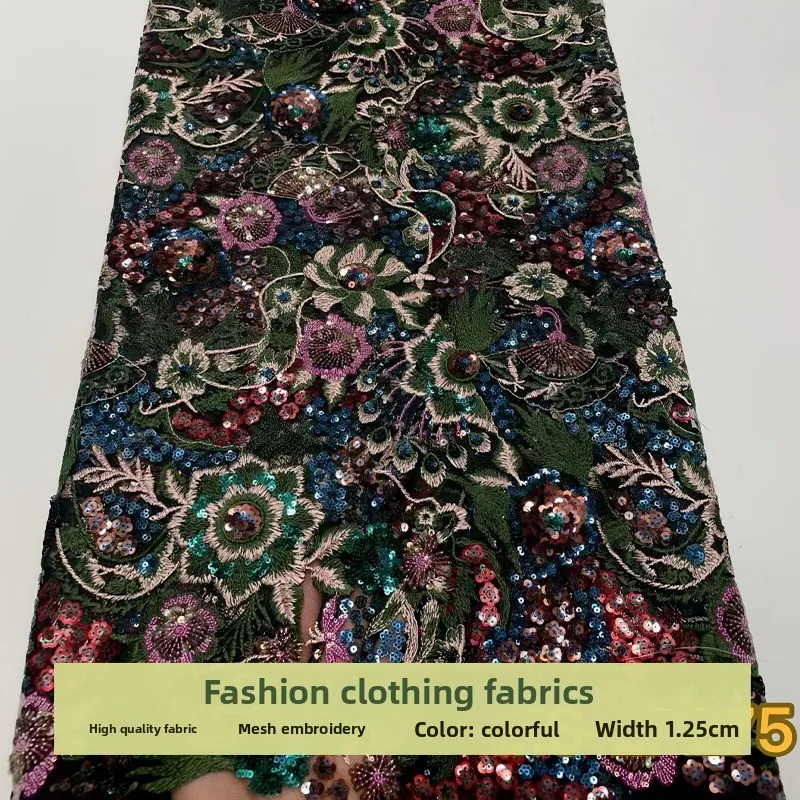 Lace Mesh Bead Pattern Sequin Embroidery Fabric for Dress Cheongsam Clothing Design Cloth Diy By The Yard Sewing Material
Lace Mesh Bead Pattern Sequin Embroidery Fabric for Dress Cheongsam Clothing Design Cloth Diy By The Yard Sewing Material