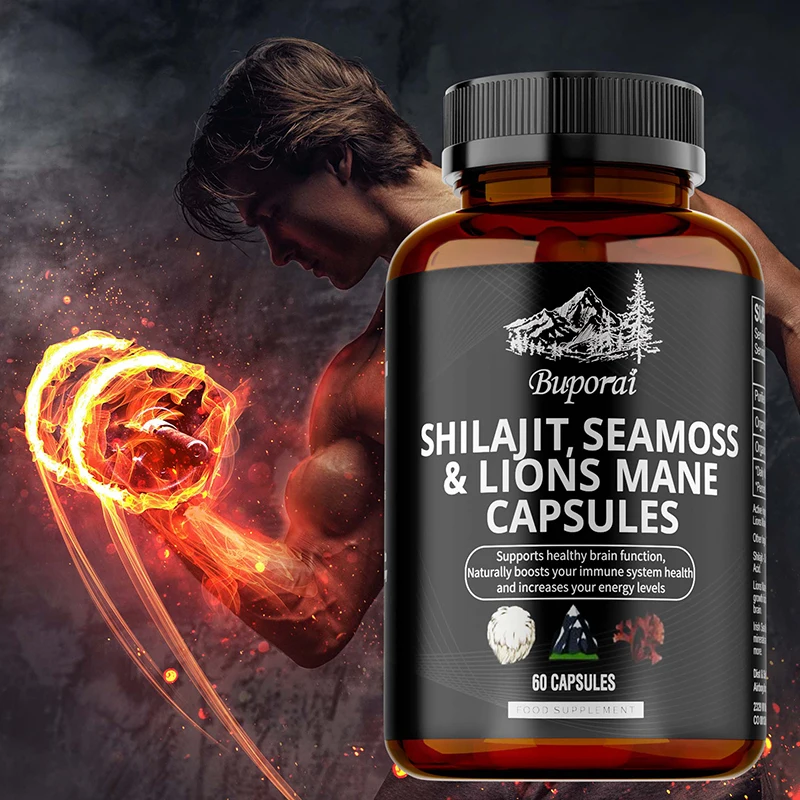 Shilajit, Seamoss & Lion's Mane Capsules - Supports Healthy Aging Bones & Joints, Improves Energy, Endurance and Muscle Recovery
Shilajit, Seamoss & Lion's Mane Capsules - Supports Healthy Aging Bones & Joints, Improves Energy, Endurance and Muscle Recovery