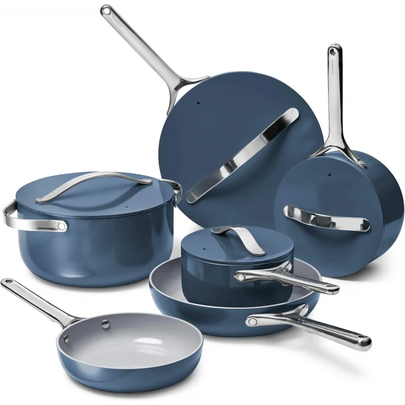 16Pcs Ceramic Cookware Set, PFAS & PFOA Pots & Frying Pans with Lids and Storage, Oven Safe All Stovetop Compatible Kitchen
16Pcs Ceramic Cookware Set, PFAS & PFOA Pots & Frying Pans with Lids and Storage, Oven Safe All Stovetop Compatible Kitchen