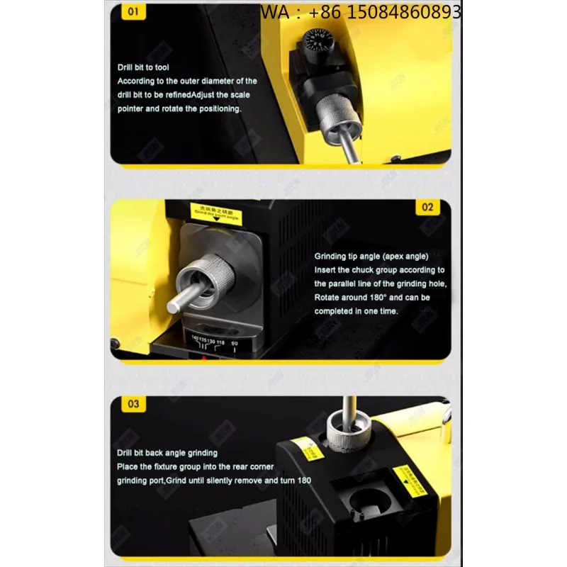 Drill Bit Grinding, Grinder Tool for 3-13mm 26mm Drill Bits, Auxiliary Equipment for Metal Drilling Workshop
Drill Bit Grinding, Grinder Tool for 3-13mm 26mm Drill Bits, Auxiliary Equipment for Metal Drilling Workshop