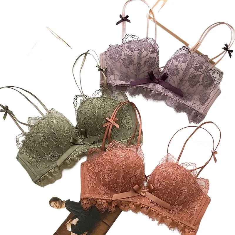 KUCLUT Lace Floral Embroidery Sexy Bra Comfortable Adjustable Women Underwear 3/4 Cup Wireless Girl Brassiere Bralette
KUCLUT Lace Floral Embroidery Sexy Bra Comfortable Adjustable Women Underwear 3/4 Cup Wireless Girl Brassiere Bralette