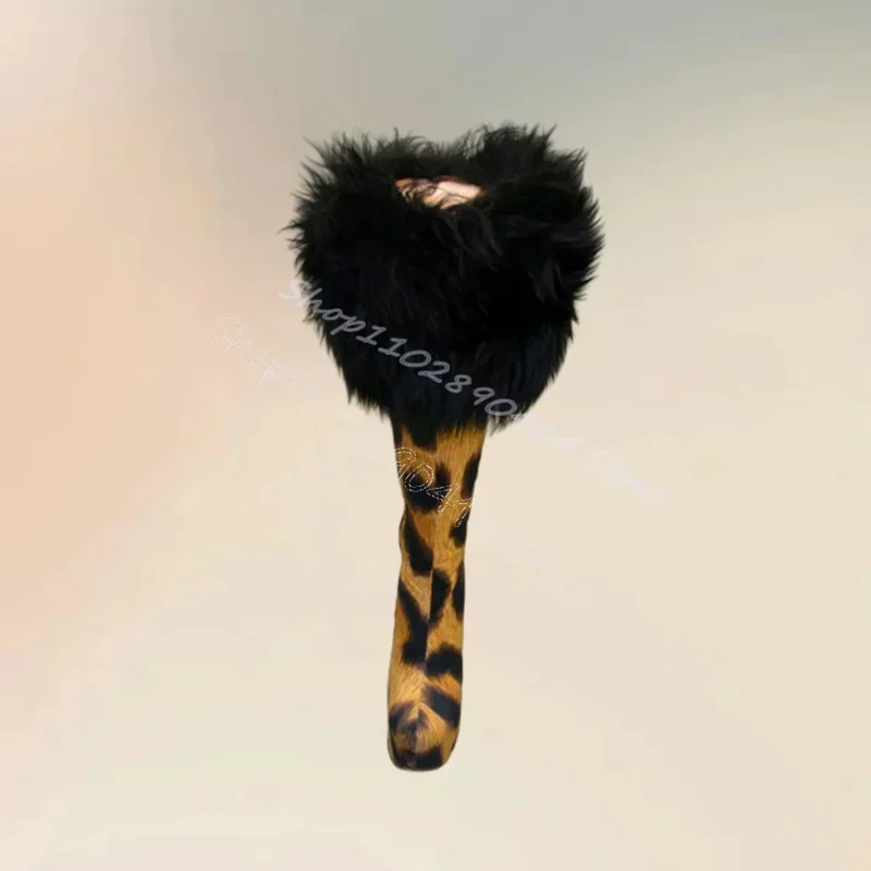 Leopard Print Black Fur Decor Platform Boots Slip On Women Shoes Chunky High Heels Fashion Party Feast 2026 Zapatos Para Mujere
Leopard Print Black Fur Decor Platform Boots Slip On Women Shoes Chunky High Heels Fashion Party Feast 2026 Zapatos Para Mujere