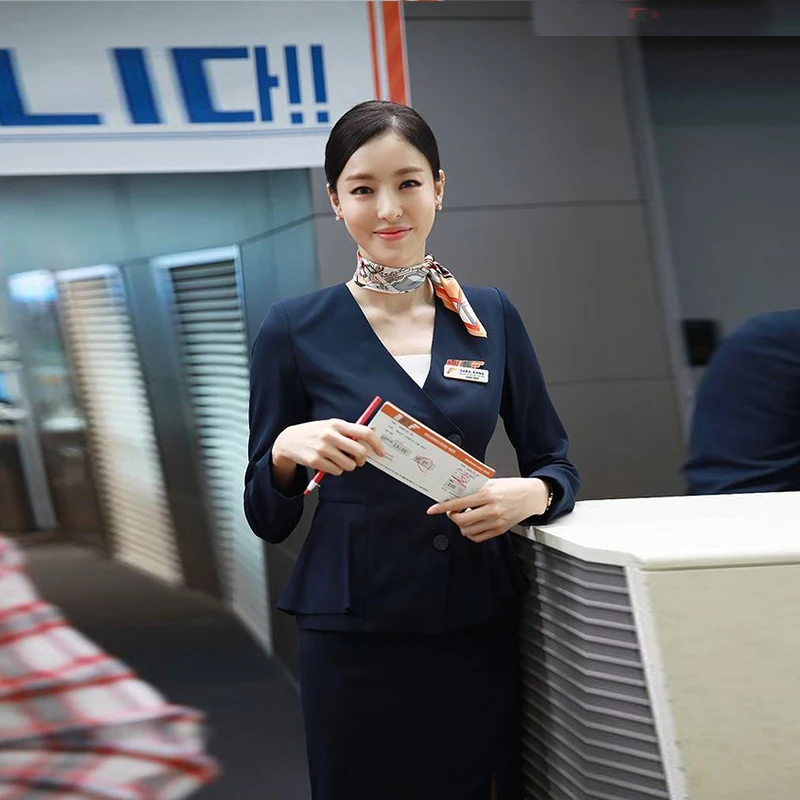 Professional Beauty Salon Uniform Set Women's Fashion Autumn Winter Front Desk Workwear Air Stewardess Style Polyester
Professional Beauty Salon Uniform Set Women's Fashion Autumn Winter Front Desk Workwear Air Stewardess Style Polyester